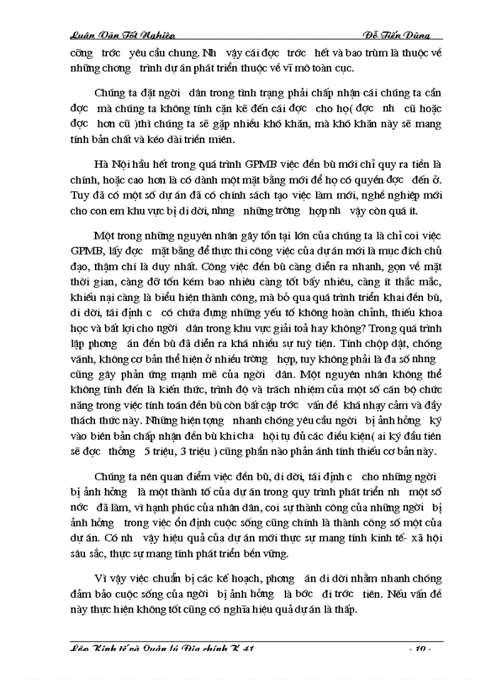 image for page Hoàn thiện chính sách và phương thức đền bù thiệt hại khi Nhà nước thu hồi đất trên địa bàn Thành phố Hà Nội.
