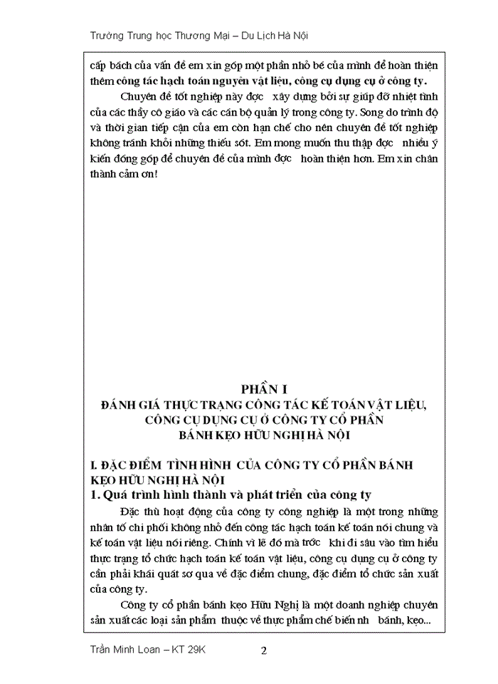 image for page Công tác hạch toán nguyên vật liệu, công cụ dụng cụ ở công ty