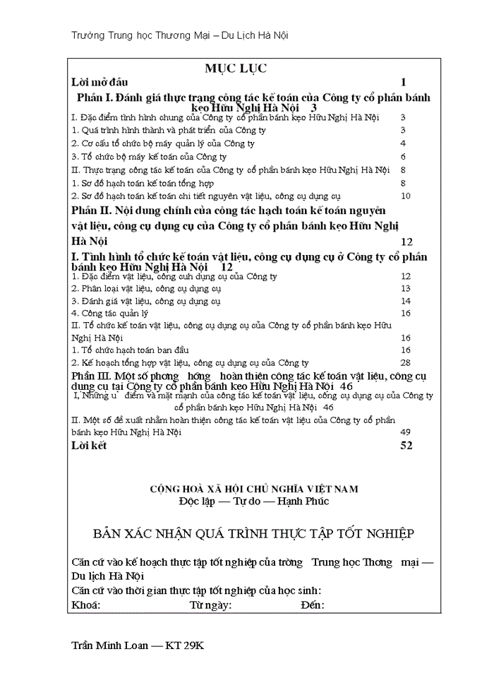 image for page Công tác hạch toán nguyên vật liệu, công cụ dụng cụ ở công ty