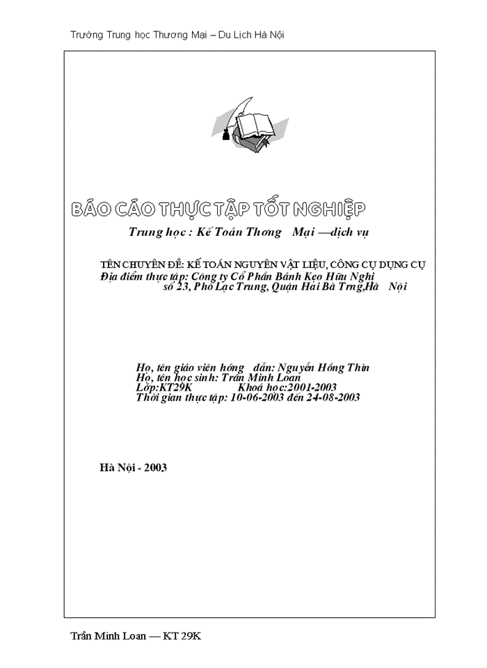 image for page Công tác hạch toán nguyên vật liệu, công cụ dụng cụ ở công ty