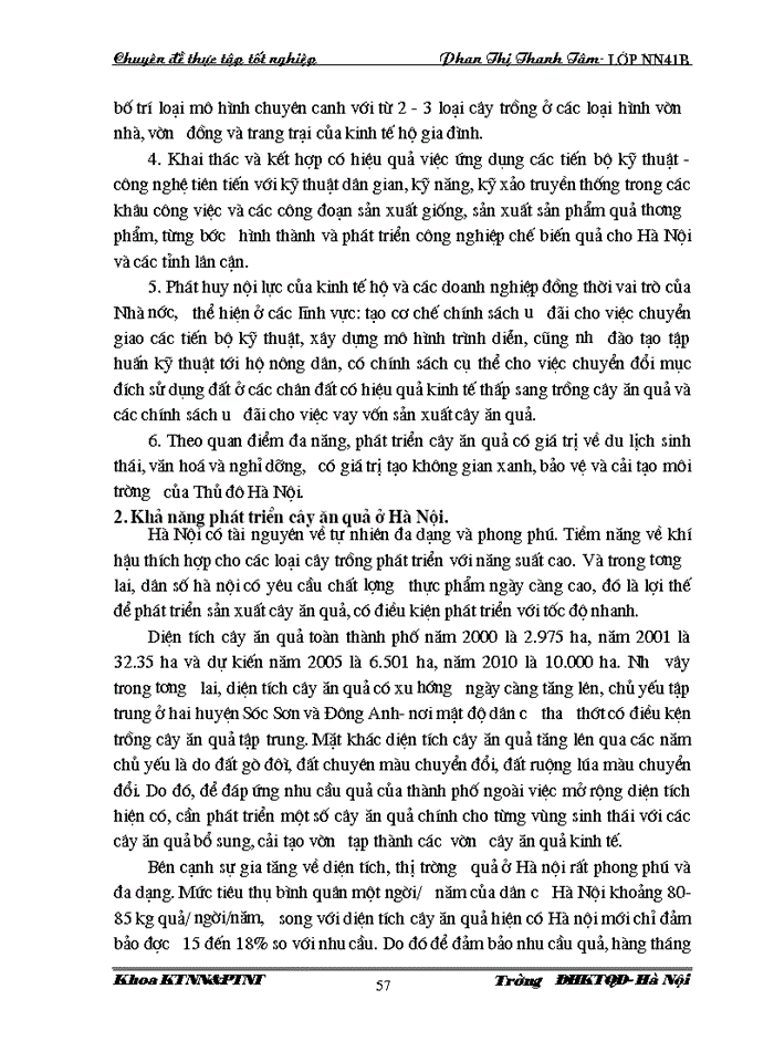 image for page Thực trạng và giải pháp phát triển sản xuất cây ăn quả ở ngoại thành Hà nội