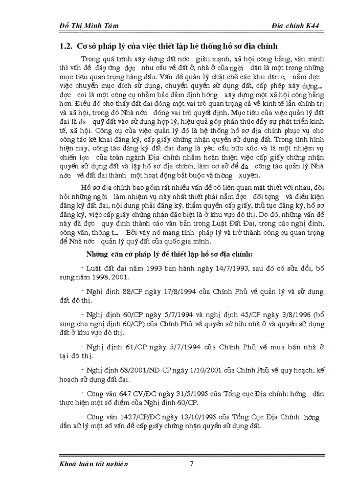 image for page Đánh giá tình hình kê khai đăng ký đất đai và quản lý hệ thống hồ sơ địa chính trên địa bàn phường Nhân Chính - quận Thanh Xuân - Hà Nội