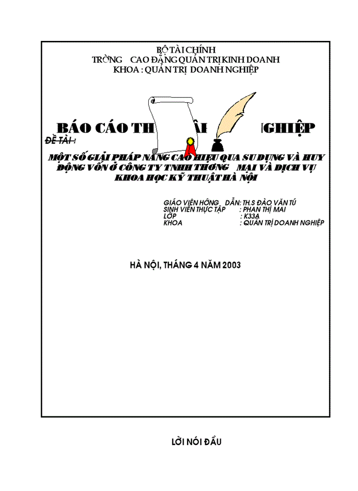 image for page Một số giải pháp nâng cao hiệu quả huy động và sử dụng vốn ở công ty TNHH thương mại và dịch vụ khoa học kỹ thuật Hà Nội