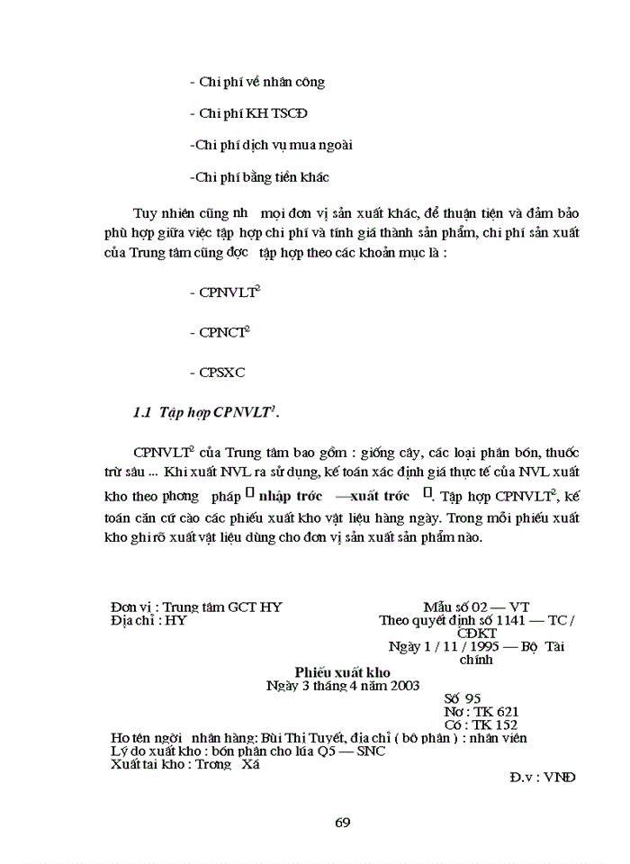 image for page Kế toán tập hợp chi phí và tính giá thành tại Trung tâm giống cây trồng Hưng Yên.