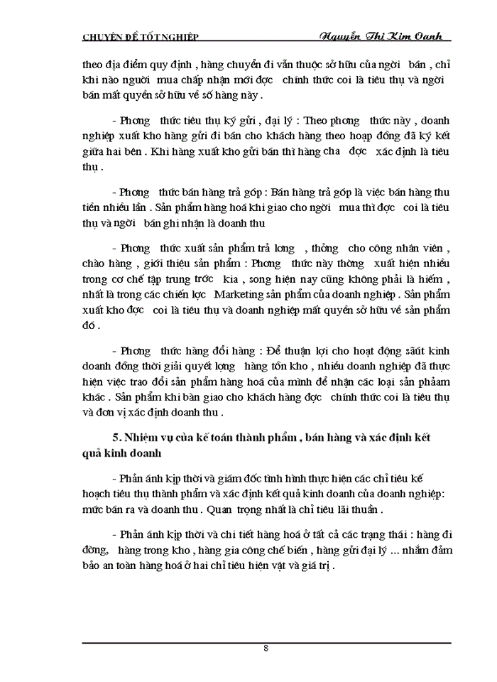 image for page Kế toán thành phẩm , bán hàng và xác định kết quả bán hàng