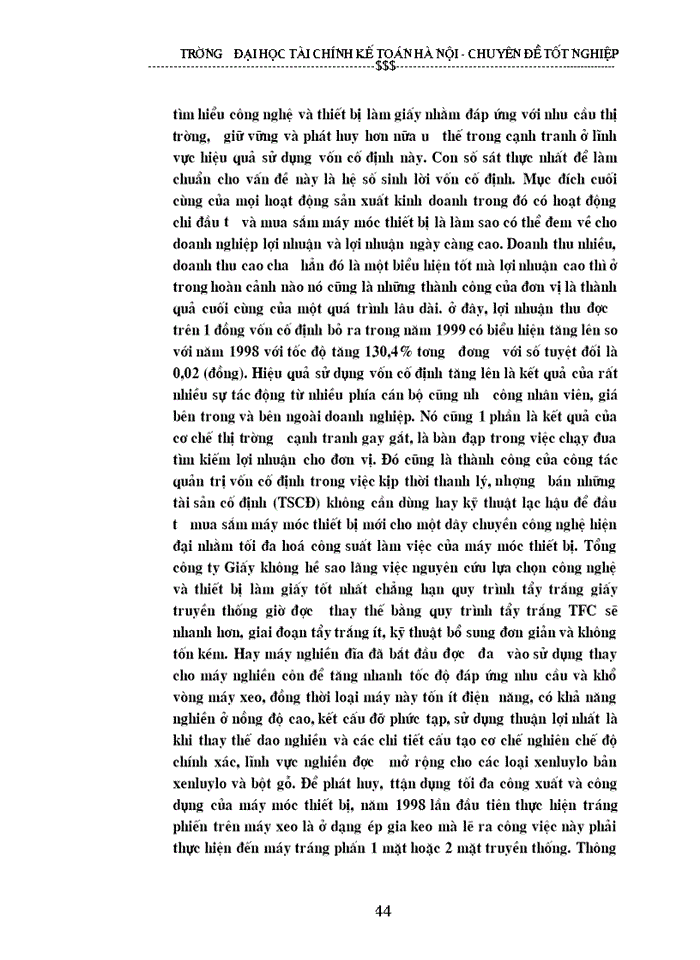 image for page Vốn sản xuất kinh doanh và các biện pháp nâng cao hiệu quả sử dụng vốn sản xuất kinh doanh tại Tổng công ty giấy Việt nam