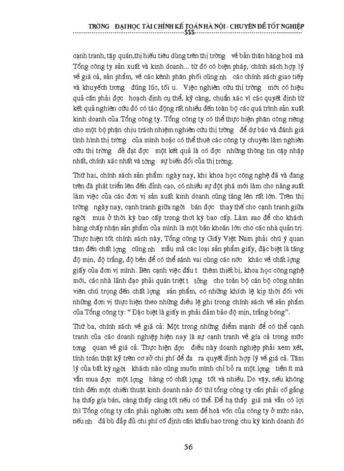 image for page Vốn sản xuất kinh doanh và các biện pháp nâng cao hiệu quả sử dụng vốn sản xuất kinh doanh tại Tổng công ty giấy Việt nam