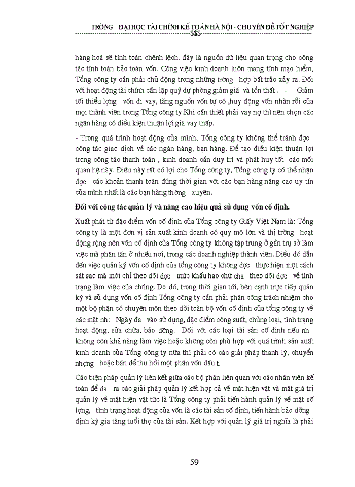 image for page Vốn sản xuất kinh doanh và các biện pháp nâng cao hiệu quả sử dụng vốn sản xuất kinh doanh tại Tổng công ty giấy Việt nam