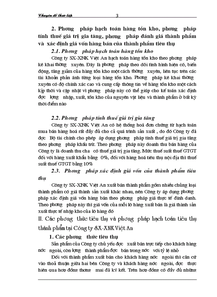 image for page Hoàn thiện công tác hạch toán tiêu thụ thành phẩm và xác định kết quả hoạt động sản xuất kinh doanh tại Công ty SX-XNK Việt An