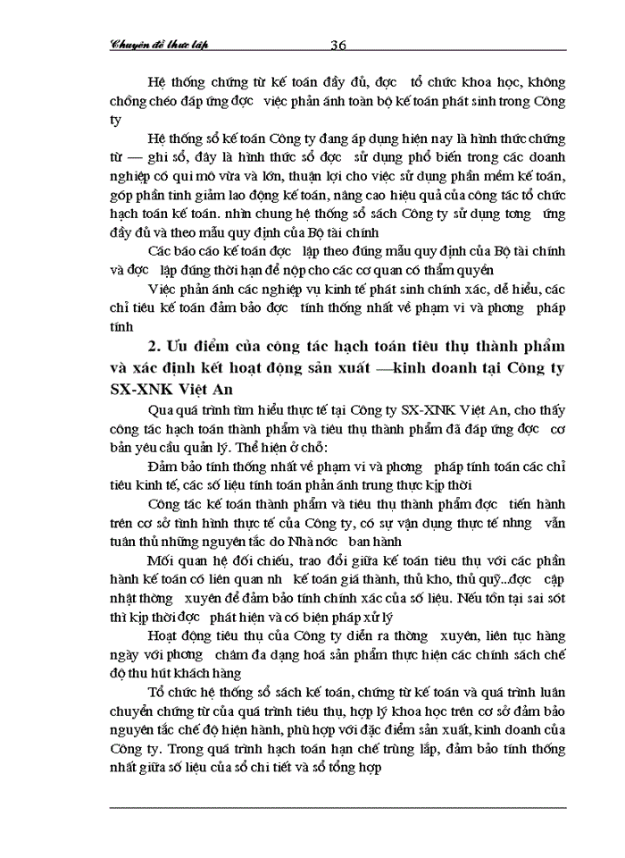 image for page Hoàn thiện công tác hạch toán tiêu thụ thành phẩm và xác định kết quả hoạt động sản xuất kinh doanh tại Công ty SX-XNK Việt An