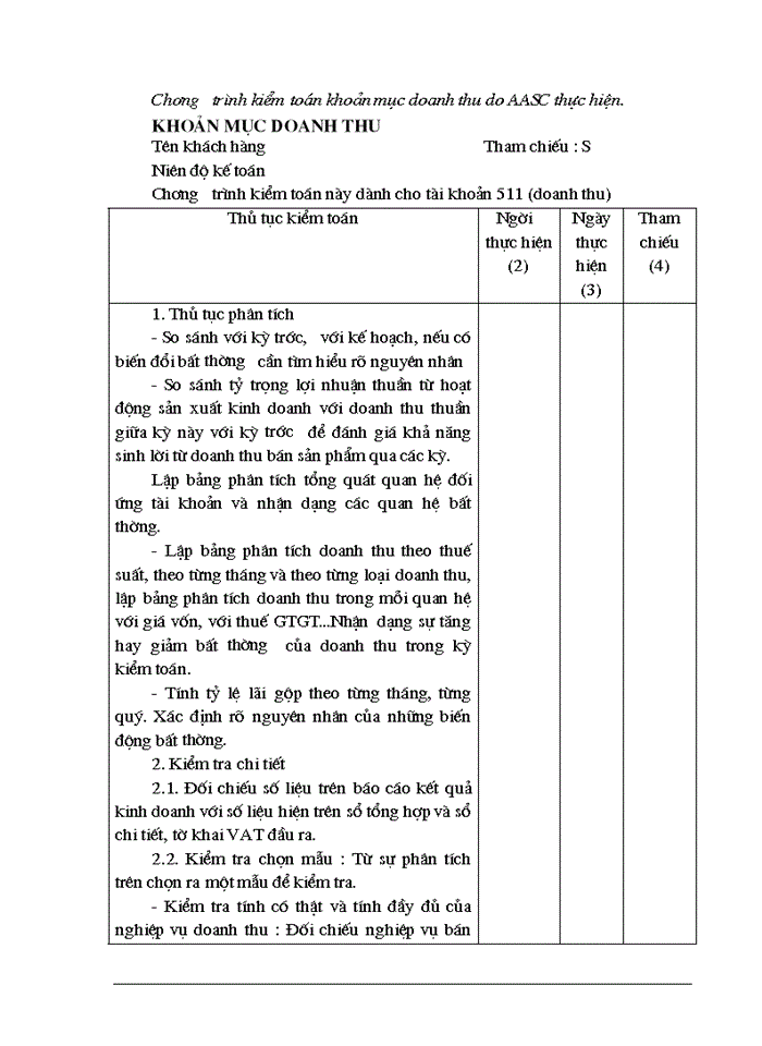 image for page Kiểm toán chu trình bán hàng - thu tiền trong kiểm toán Báo cáo tài chính do Công ty dịch vụ tư vấn tài  chính kế toán và kiểm toán ( AASC) thực hiện