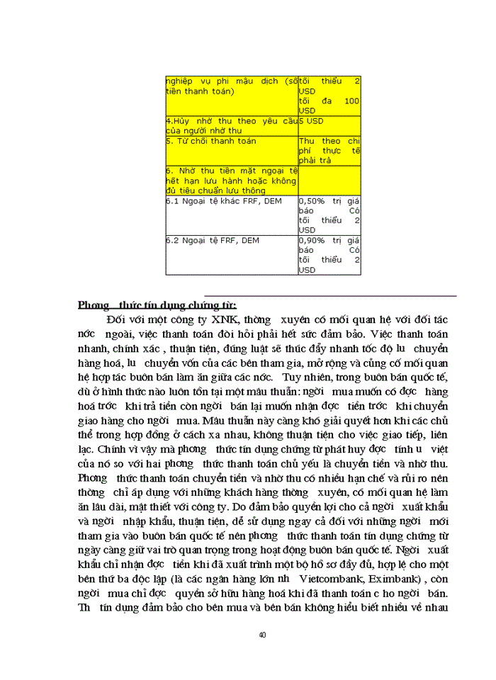 image for page Hoàn thiện phương thức thanh toán đối với hoạt động xuất khẩu của công ty