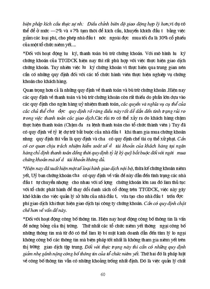 image for page Một số hoạt động của TTGDCK ở Việt Nam và kiến nghị góp phần hoàn thiện hệ thống pháp luật về TTGDCK VN