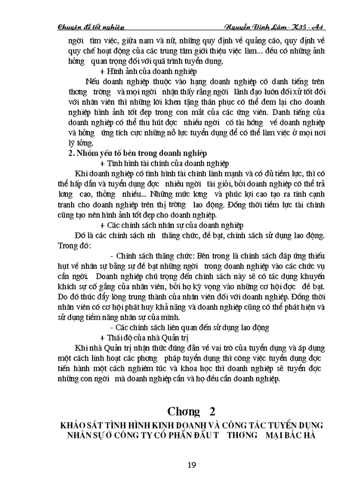 image for page Các giải pháp nhằm nâng cao chất lượng công tác tuyển dụng nhân sự ở Công ty Cổ phần Đầu tư Thương mại Bắc Hà