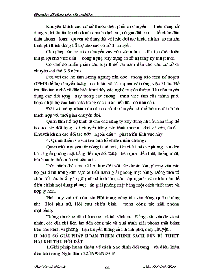 image for page Thực trạng và giải pháp thực hiện đền bù thiệt hại khi thu hồi đất qua một số dự án trên địa bàn thành phố Hà Nội