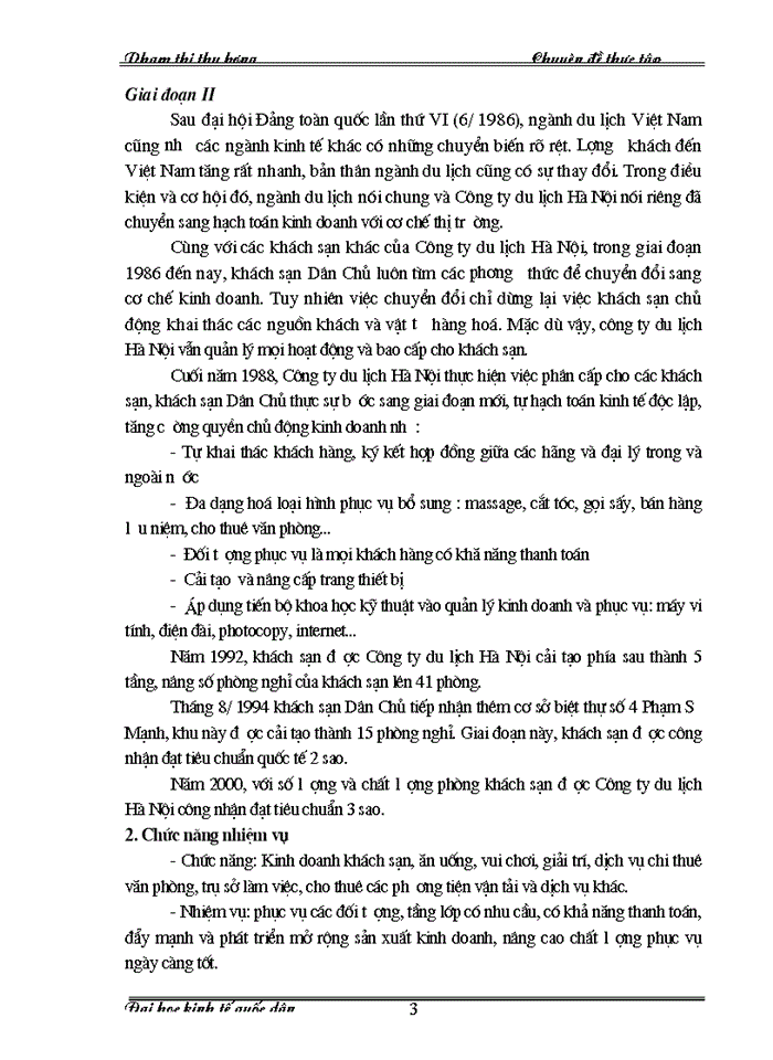 image for page Nâng cao chất lượng dịch vụ tại khách sạn Dân Chủ