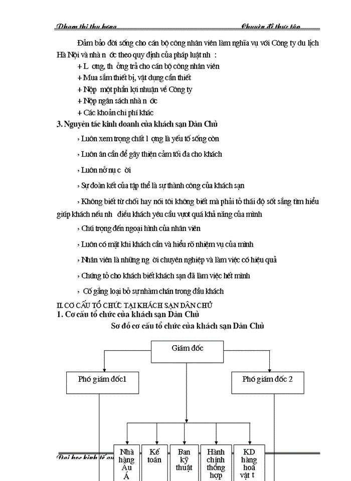image for page Nâng cao chất lượng dịch vụ tại khách sạn Dân Chủ