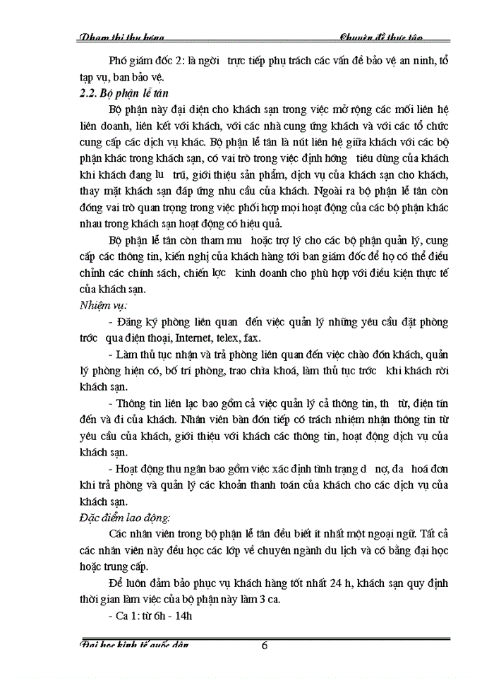 image for page Nâng cao chất lượng dịch vụ tại khách sạn Dân Chủ