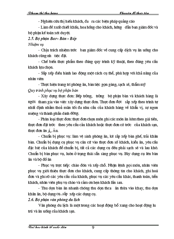 image for page Nâng cao chất lượng dịch vụ tại khách sạn Dân Chủ