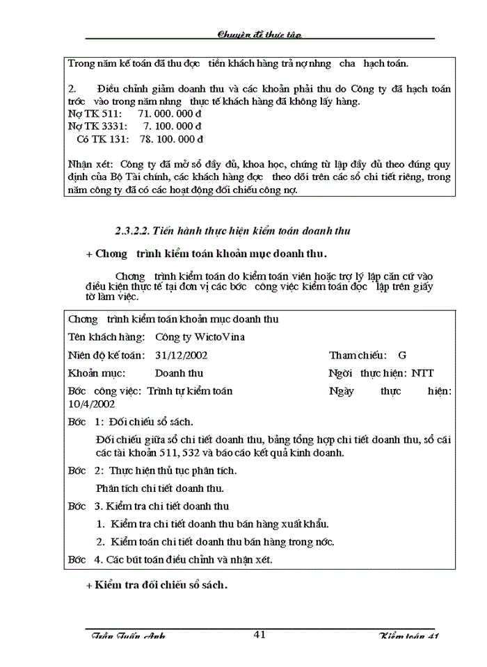 image for page Kiểm toán chu trình bán hàng – thu tiền trong kiểm toán báo cáo tài chính do Công ty Kiểm toán và Dịch vụ tin học  thực hiện