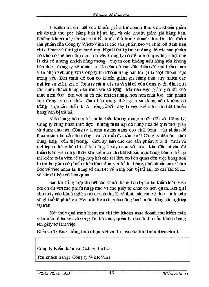image for page Kiểm toán chu trình bán hàng – thu tiền trong kiểm toán báo cáo tài chính do Công ty Kiểm toán và Dịch vụ tin học  thực hiện
