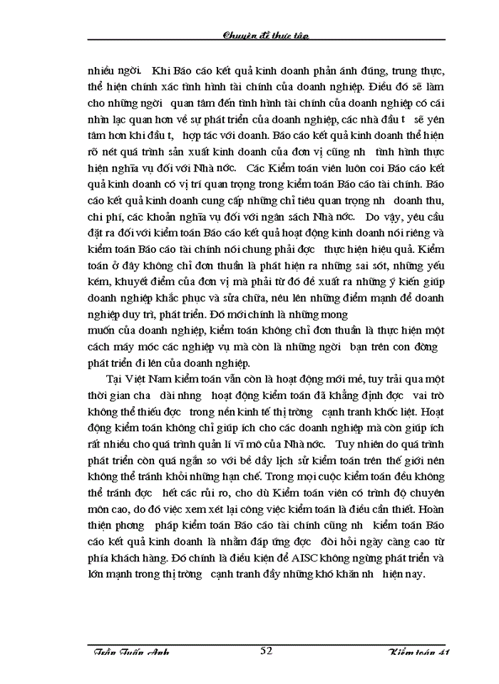 image for page Kiểm toán chu trình bán hàng – thu tiền trong kiểm toán báo cáo tài chính do Công ty Kiểm toán và Dịch vụ tin học  thực hiện