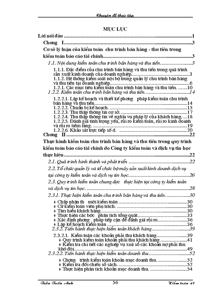 image for page Kiểm toán chu trình bán hàng – thu tiền trong kiểm toán báo cáo tài chính do Công ty Kiểm toán và Dịch vụ tin học  thực hiện