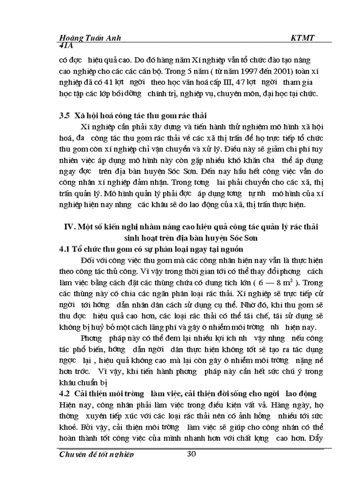 image for page Nâng cao năng lực quản lý rác thải sinh hoạt trên địa bàn huyện Sóc Sơn  -Hà Nội