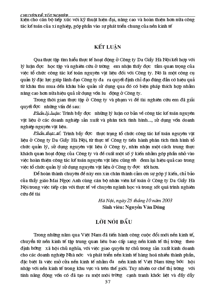 image for page Tổ chức công tác kế toán nguyên vật liệu Công ty Da Giầy Hà Nội