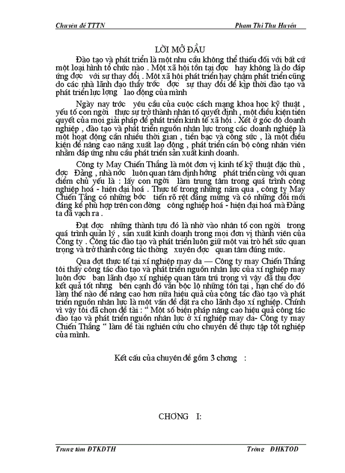 image for page Một số biện pháp nâng cao hiệu quả công tác đào tạo và phát triển nguồn nhân lực ở xí nghiệp may da- Công ty may Chiến Thắng