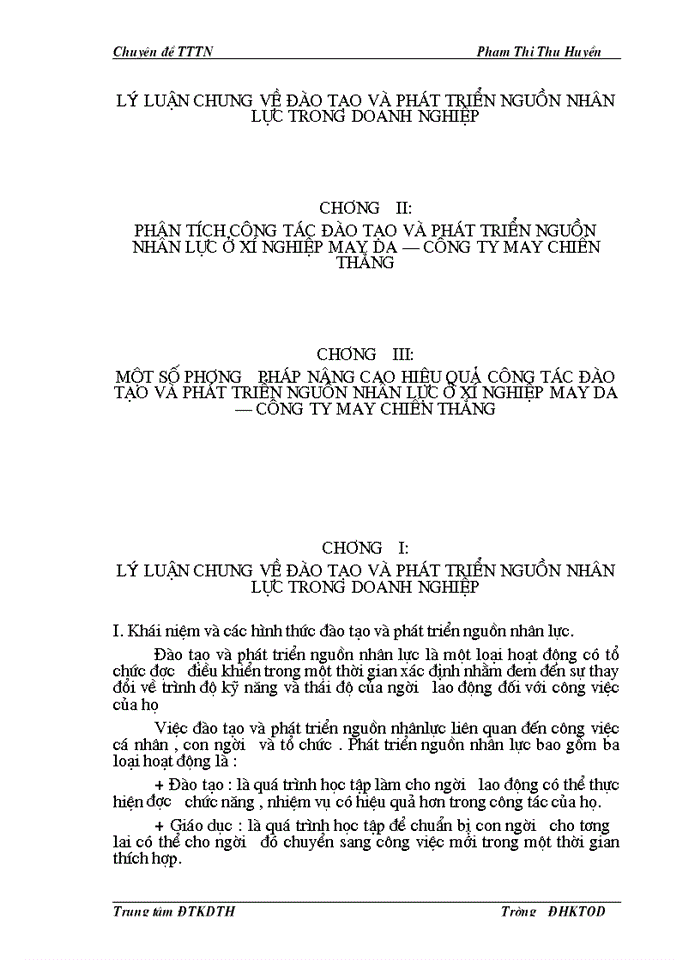 image for page Một số biện pháp nâng cao hiệu quả công tác đào tạo và phát triển nguồn nhân lực ở xí nghiệp may da- Công ty may Chiến Thắng