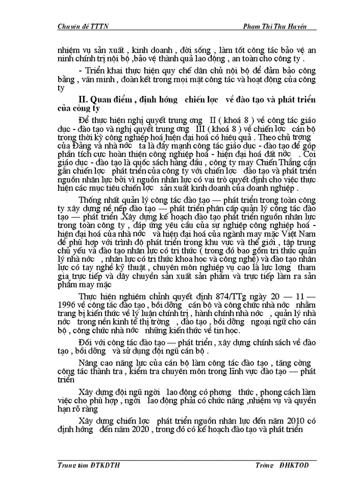 image for page Một số biện pháp nâng cao hiệu quả công tác đào tạo và phát triển nguồn nhân lực ở xí nghiệp may da- Công ty may Chiến Thắng