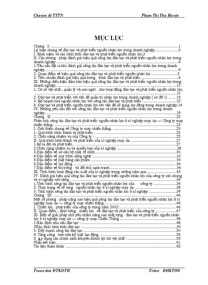 image for page Một số biện pháp nâng cao hiệu quả công tác đào tạo và phát triển nguồn nhân lực ở xí nghiệp may da- Công ty may Chiến Thắng