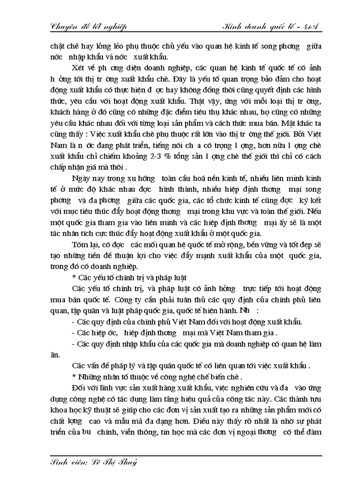 image for page Phương hướng và giải pháp nhằm mở rộng thị trường xuất khẩu chè của tổng công ty chè việt nam