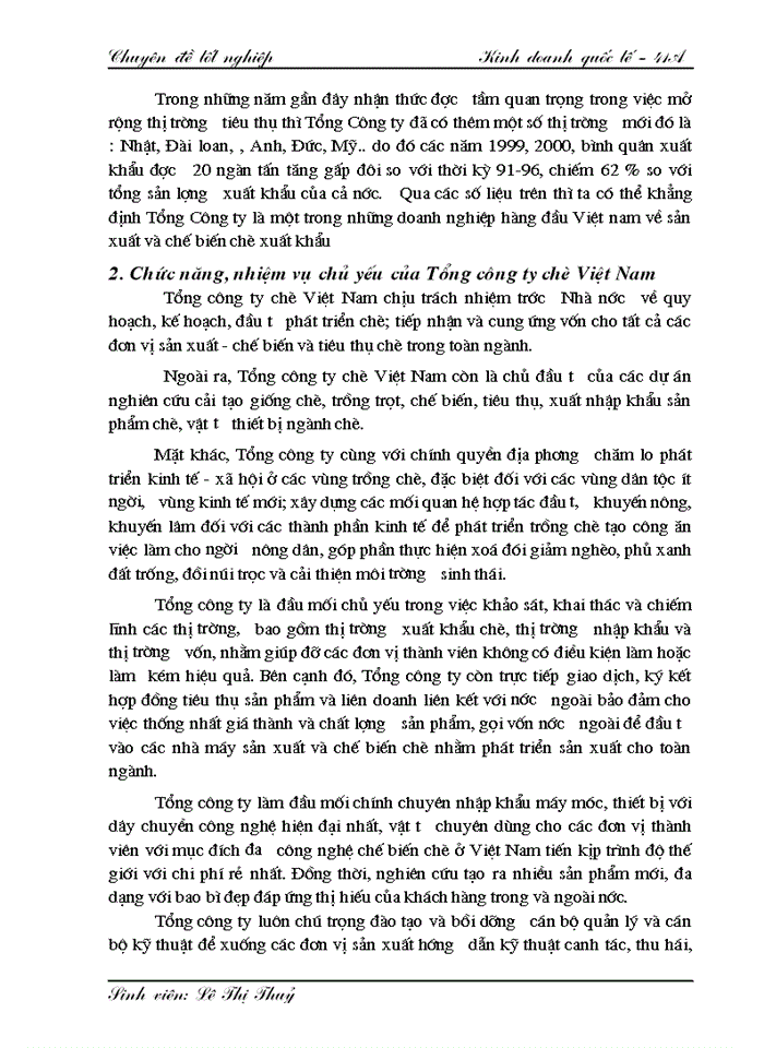 image for page Phương hướng và giải pháp nhằm mở rộng thị trường xuất khẩu chè của tổng công ty chè việt nam