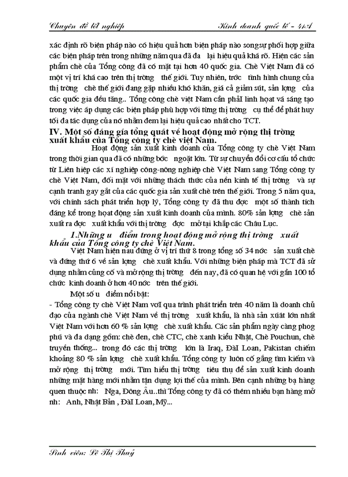 image for page Phương hướng và giải pháp nhằm mở rộng thị trường xuất khẩu chè của tổng công ty chè việt nam