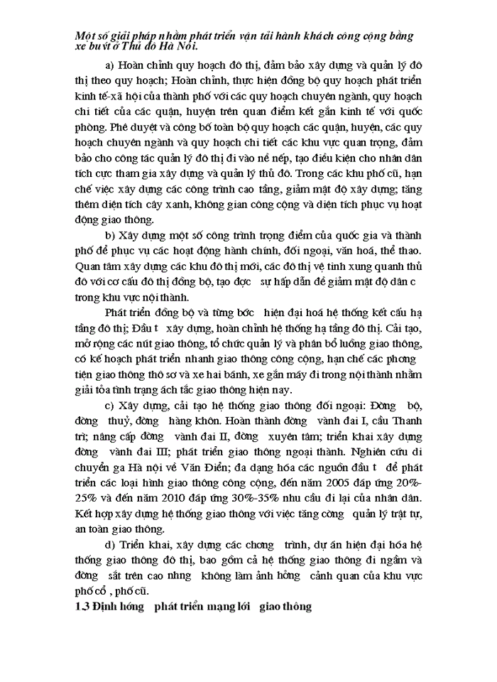 image for page Một số giải pháp nhằm phát triển vận tải hành khách công cộng bằng xe buýt trên địa bàn Hà nội