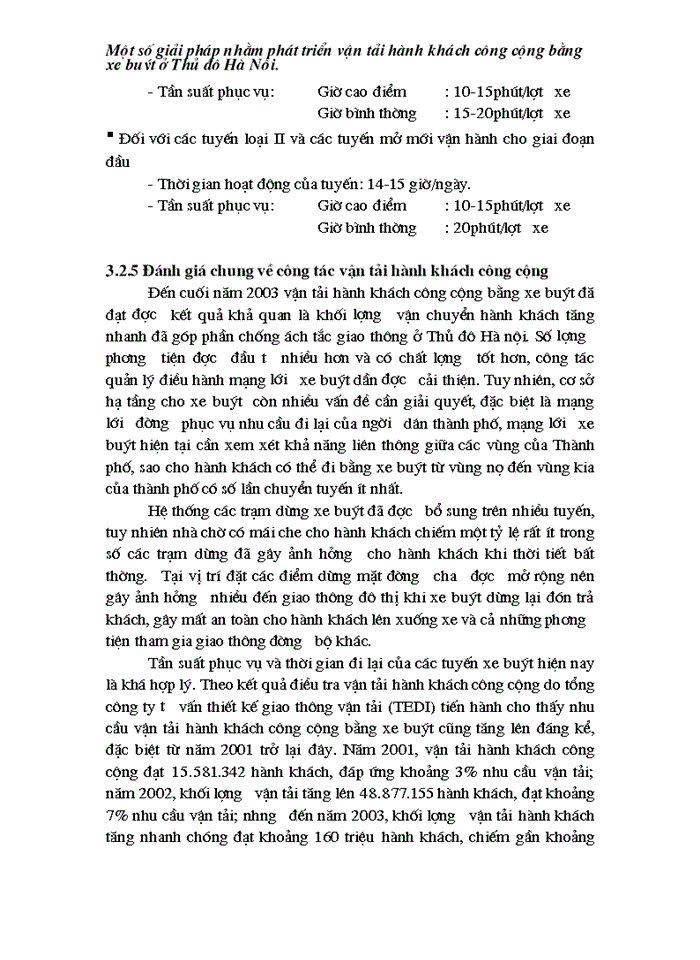 image for page Một số giải pháp nhằm phát triển vận tải hành khách công cộng bằng xe buýt trên địa bàn Hà nội