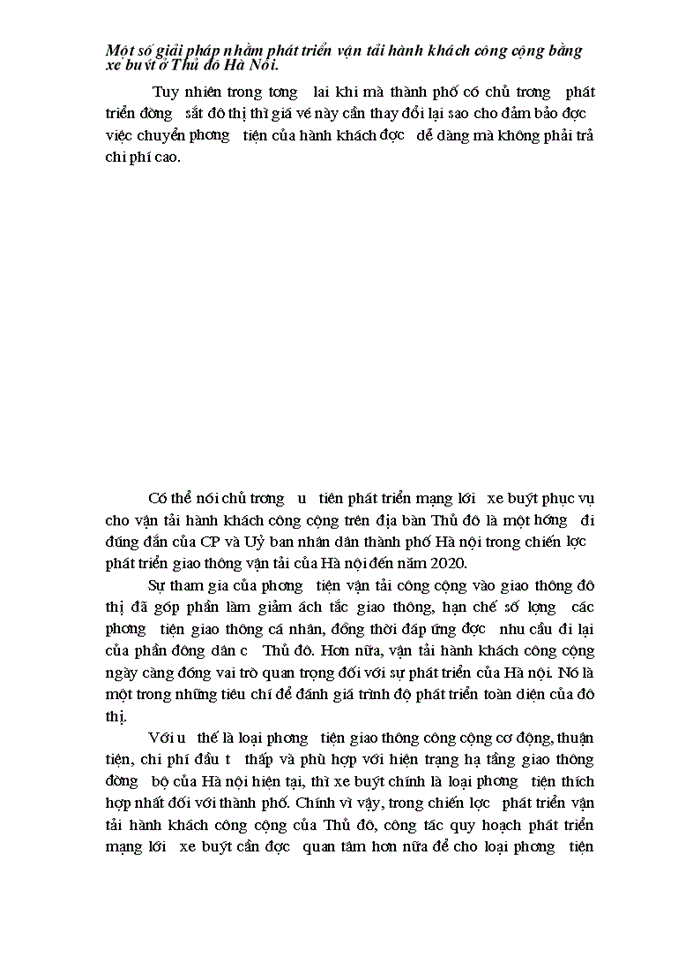 image for page Một số giải pháp nhằm phát triển vận tải hành khách công cộng bằng xe buýt trên địa bàn Hà nội