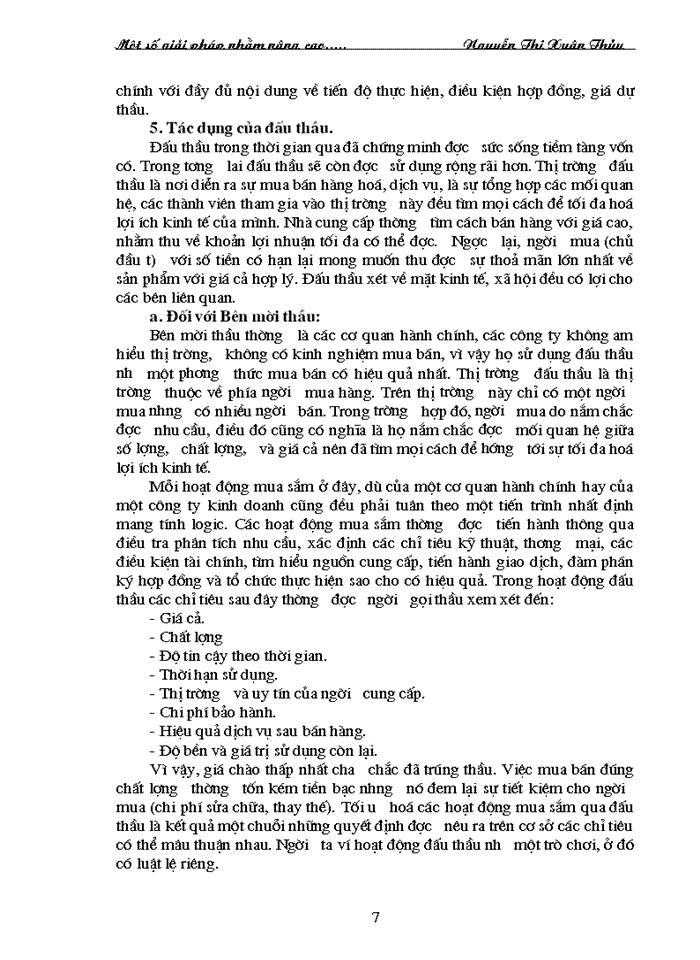 image for page Thực trạng và giải pháp nhằm hoàn thiện hoạt động đấu thầu ở Việt Nam trong giai đoạn hiện nay