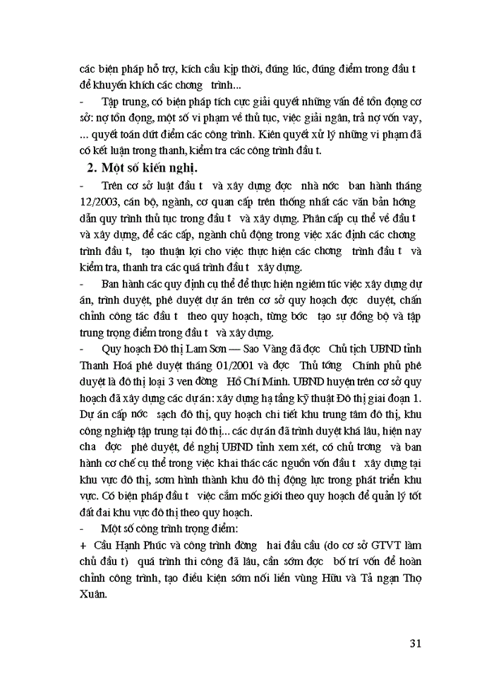 image for page Đánh giá kết quả sử dụng và một số giải pháp nâng cao hiệu quả sử dụng vốn đầu tư cho xây dựng  cơ sở hạ tầng kỹ thuật của huyện Thọ Xuân-Thanh Hoá
