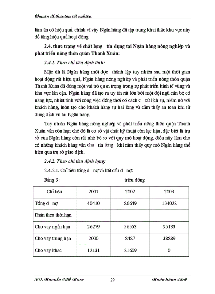 image for page Giải pháp nâng cao chất lượng tín dụng tại Ngân hàng nông nghiệp và phát triển nông thôn quận Thanh Xuân
