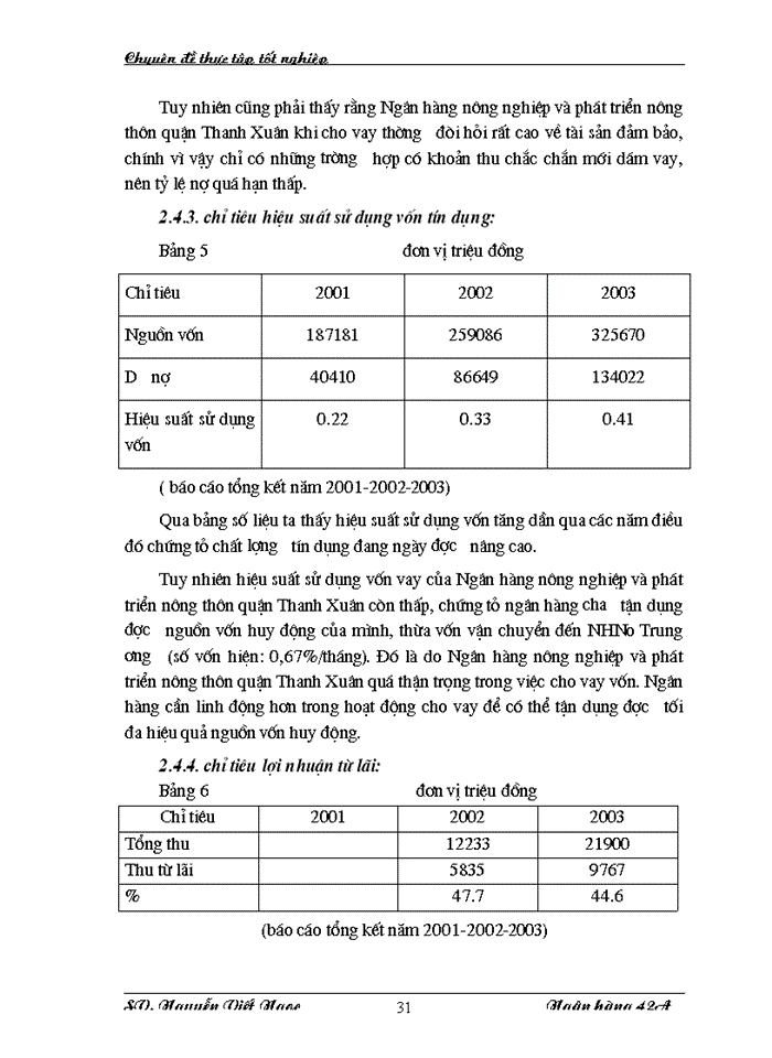 image for page Giải pháp nâng cao chất lượng tín dụng tại Ngân hàng nông nghiệp và phát triển nông thôn quận Thanh Xuân