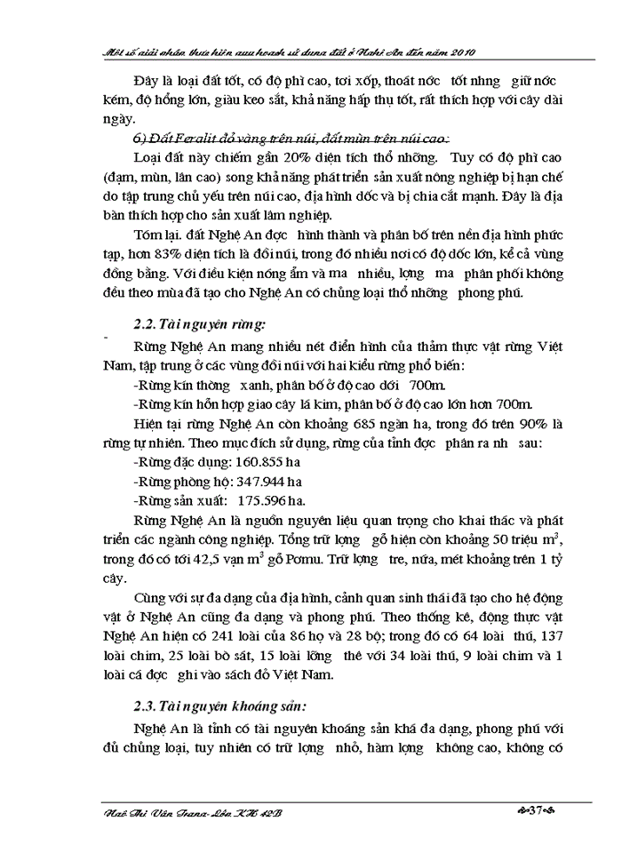 image for page Một số giải pháp thực hiện quy hoạch sử dụng đất ở Nghệ An