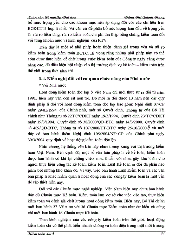 image for page Hoàn thiện quy trình đánh giá trọng yếu và rủi ro kiểm toán trong kiểm toán BCTC do Công ty cổ phần Kiểm toán và Tư vấn thực hiện