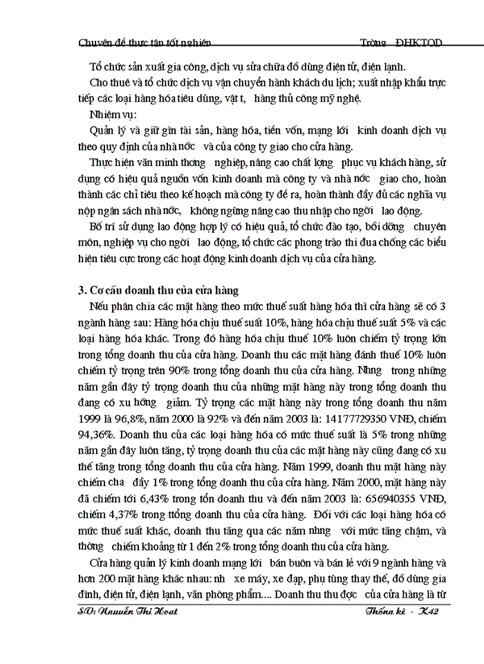 image for page Vận dụng phương pháp dãy số thời gian để phân tích biến động  doanh thu của cửa hàng TMDV Đại La từ năm 2000 đến năm 2003 và dự báo cho năm 2004