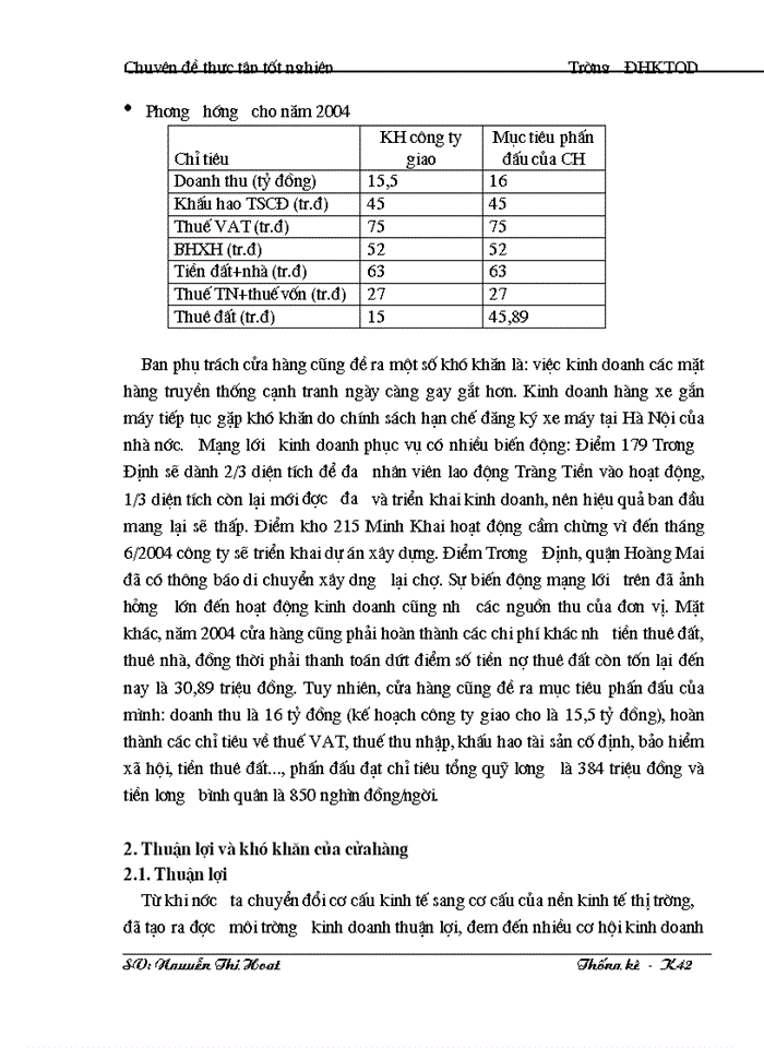 image for page Vận dụng phương pháp dãy số thời gian để phân tích biến động  doanh thu của cửa hàng TMDV Đại La từ năm 2000 đến năm 2003 và dự báo cho năm 2004