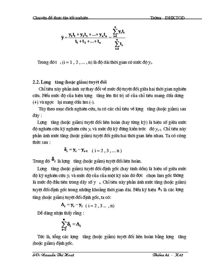 image for page Vận dụng phương pháp dãy số thời gian để phân tích biến động  doanh thu của cửa hàng TMDV Đại La từ năm 2000 đến năm 2003 và dự báo cho năm 2004