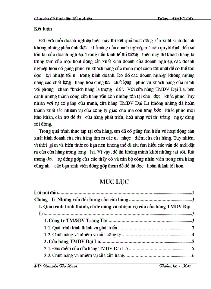 image for page Vận dụng phương pháp dãy số thời gian để phân tích biến động  doanh thu của cửa hàng TMDV Đại La từ năm 2000 đến năm 2003 và dự báo cho năm 2004
