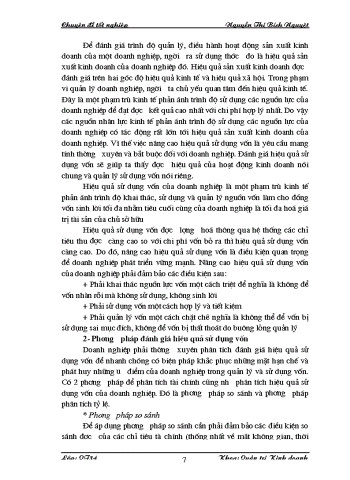 image for page Một số biện pháp nhằm nâng cao sử dụng vốn có hiệu quả tại Công ty cổ phần sản xuất và thương mại Tây Sơn